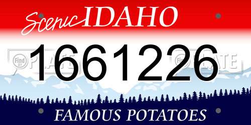 1661226 Idaho License Plate