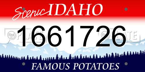 1661726 Idaho License Plate