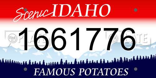 1661776 Idaho License Plate