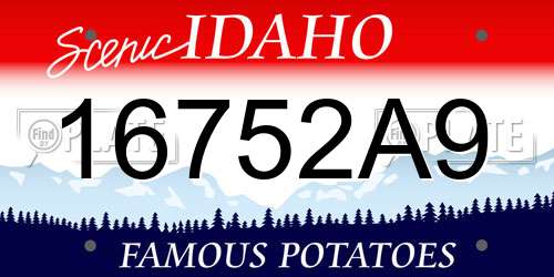 16752A9 Idaho License Plate