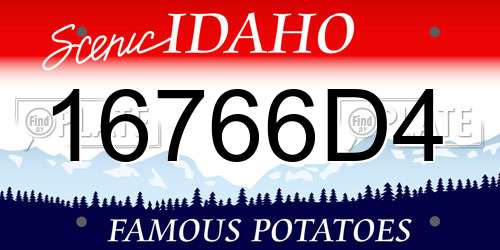16766D4 Idaho License Plate
