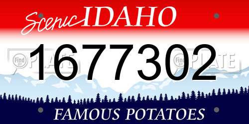 1677302 Idaho License Plate