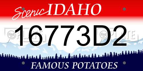 16773D2 Idaho License Plate