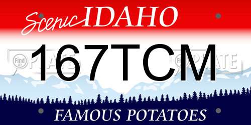 167TCM Idaho License Plate