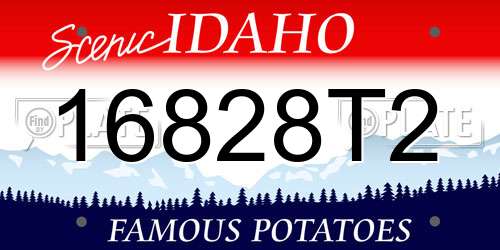 16828T2 Idaho License Plate