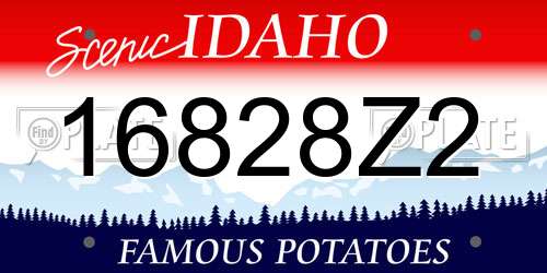16828Z2 Idaho License Plate