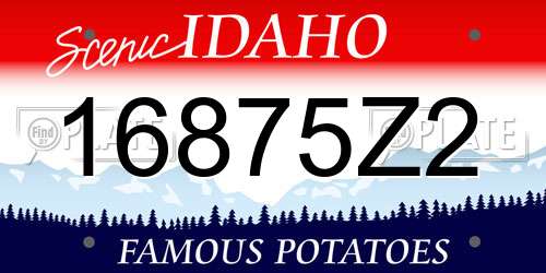 16875Z2 Idaho License Plate