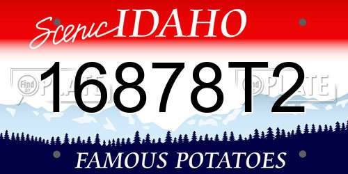 16878T2 Idaho License Plate