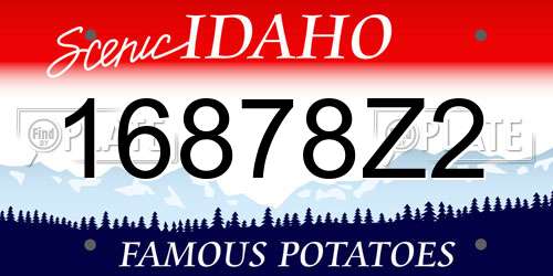 16878Z2 Idaho License Plate