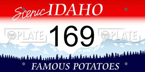 169 Idaho License Plate