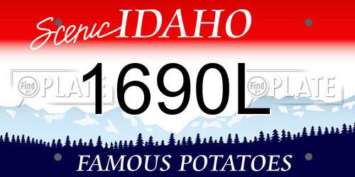 1690L Idaho License Plate