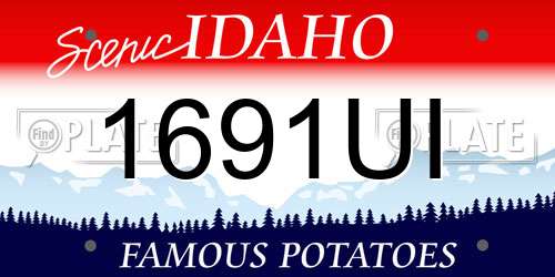 1691UI Idaho License Plate
