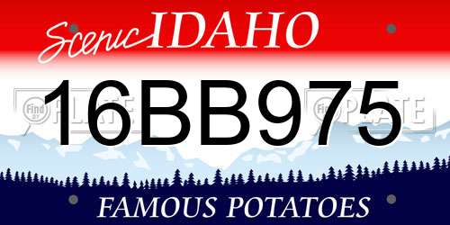 16BB975 Idaho License Plate