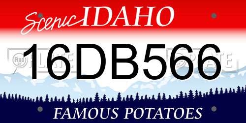 16DB566 Idaho License Plate