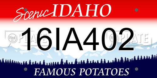 16IA402 Idaho License Plate