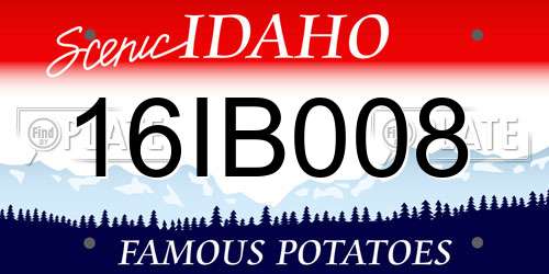 16IB008 Idaho License Plate