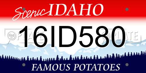 16ID580 Idaho License Plate