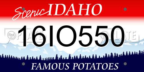 16IO550 Idaho License Plate