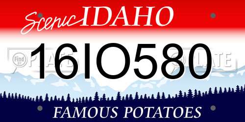 16IO580 Idaho License Plate