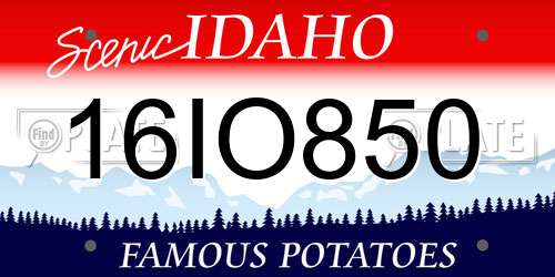 16IO850 Idaho License Plate