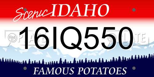 16IQ550 Idaho License Plate