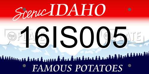 16IS005 Idaho License Plate