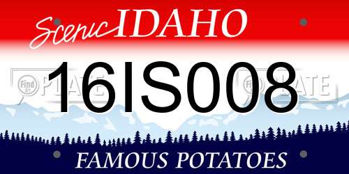 16IS008 Idaho License Plate