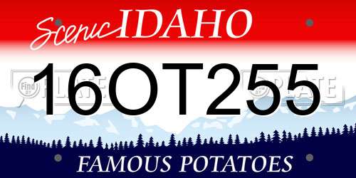 16OT255 Idaho License Plate