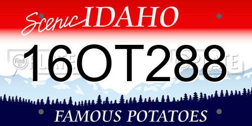 16OT288 Idaho License Plate