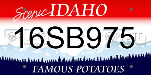 16SB975 Idaho License Plate