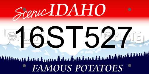 16ST527 Idaho License Plate