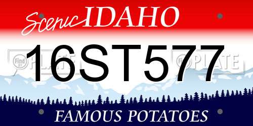 16ST577 Idaho License Plate