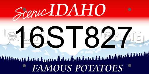 16ST827 Idaho License Plate