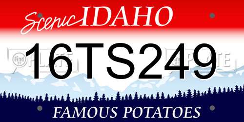 16TS249 Idaho License Plate