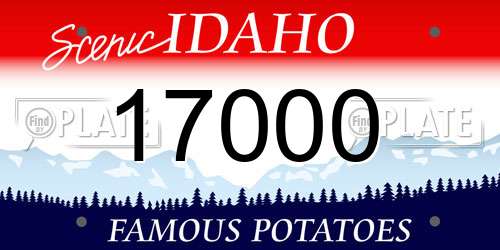 17000 Idaho License Plate