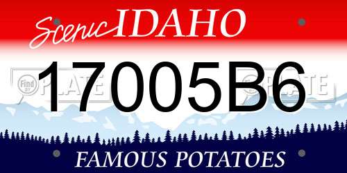 17005B6 Idaho License Plate