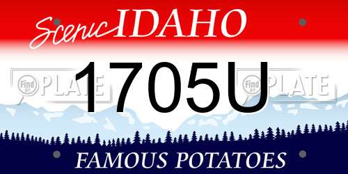 1705U Idaho License Plate