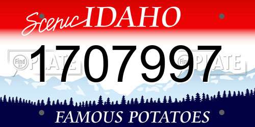 1707997 Idaho License Plate