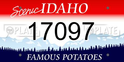 17097 Idaho License Plate