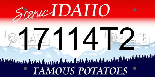 17114T2 Idaho License Plate