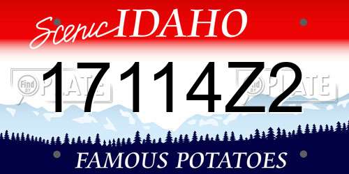 17114Z2 Idaho License Plate