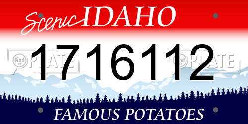1716112 Idaho License Plate