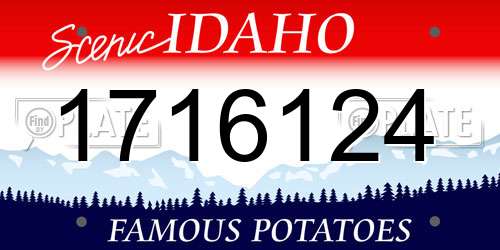 1716124 Idaho License Plate
