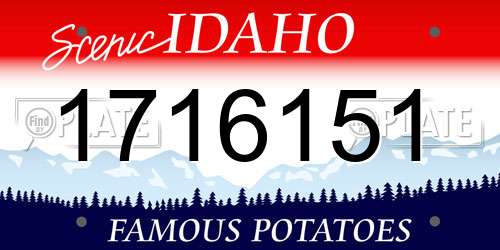 1716151 Idaho License Plate
