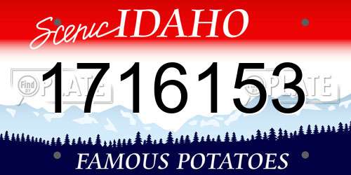 1716153 Idaho License Plate
