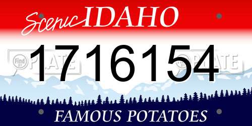 1716154 Idaho License Plate