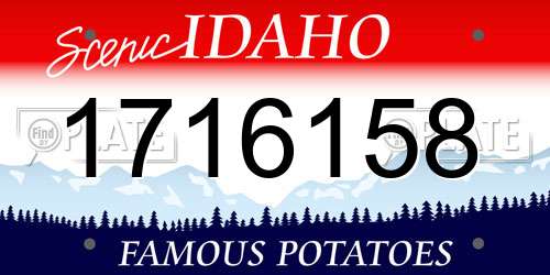 1716158 Idaho License Plate