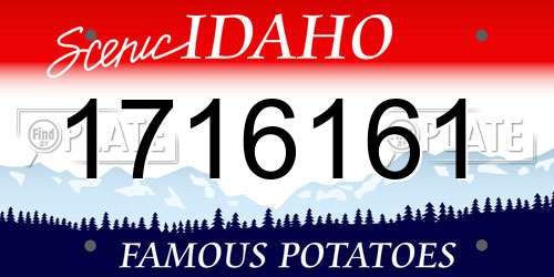 1716161 Idaho License Plate
