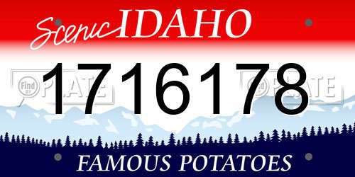 1716178 Idaho License Plate