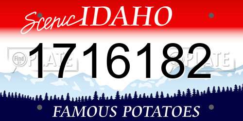 1716182 Idaho License Plate